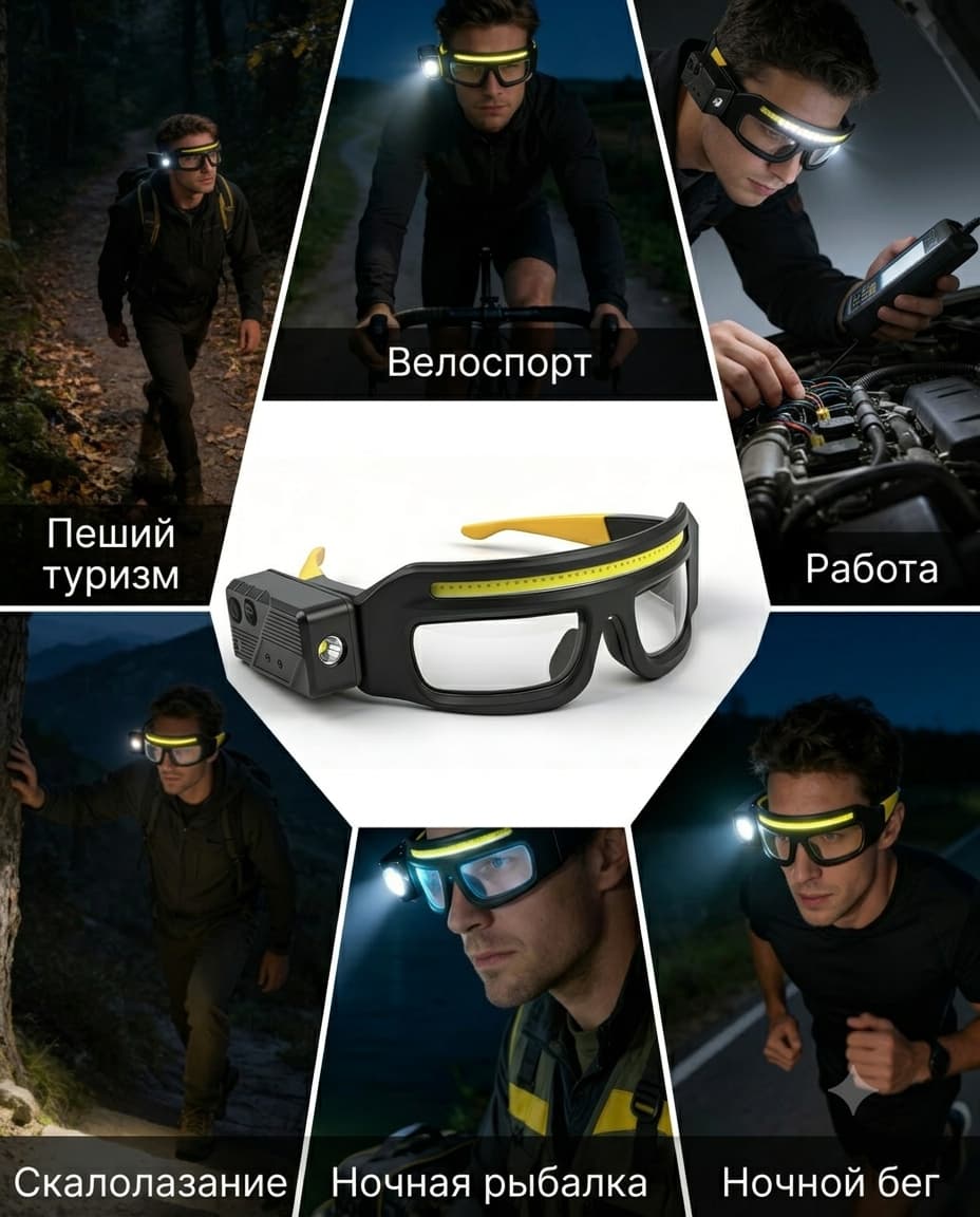 LED-очки в разных ситуациях