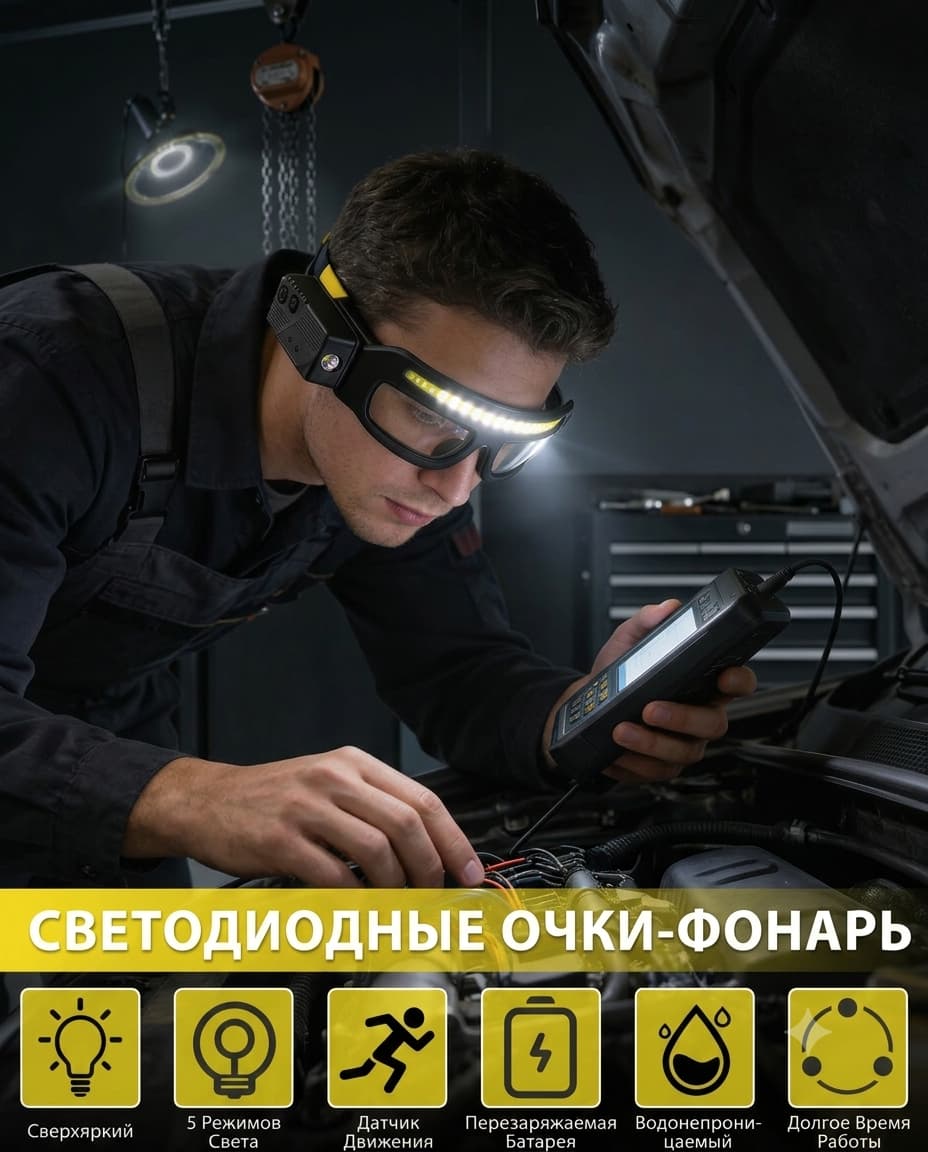 LED очки